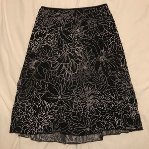 Delicate Floral Midi Skirt
